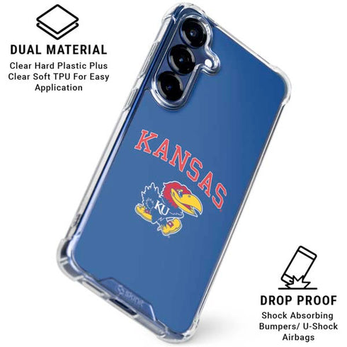 University of Kansas Collegiate Text Galaxy S25 Clear Case